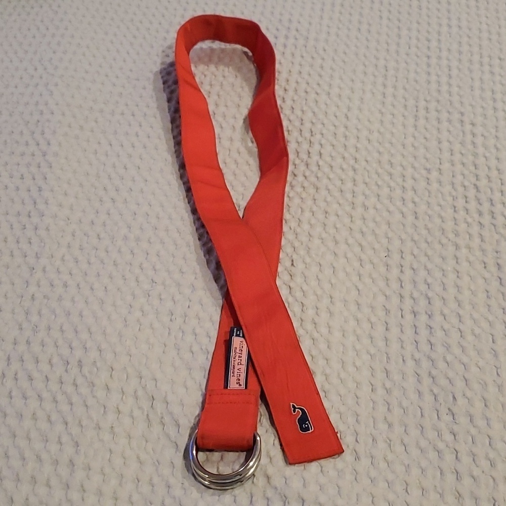 Vineyard Vines RedWeb Belt Size M